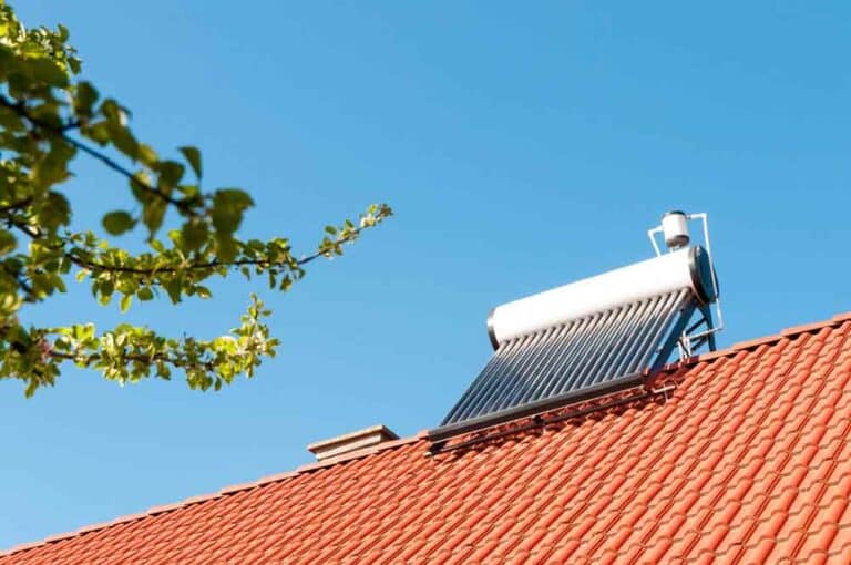Solar Hot Water Heater On Rooftop — Hot Water Systems in Buderim, QLD