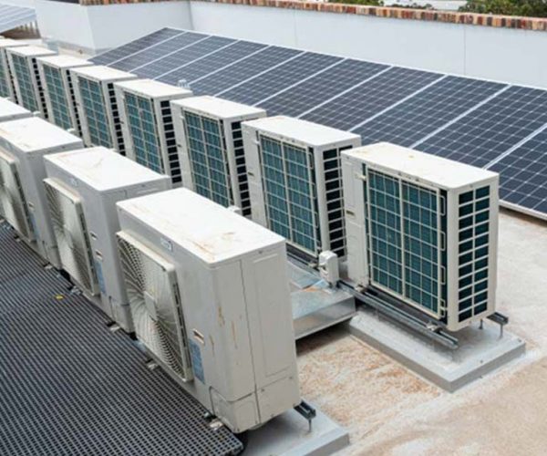 Roof top solar panels and air conditioning — Air Conditioning in Buderim, QLD