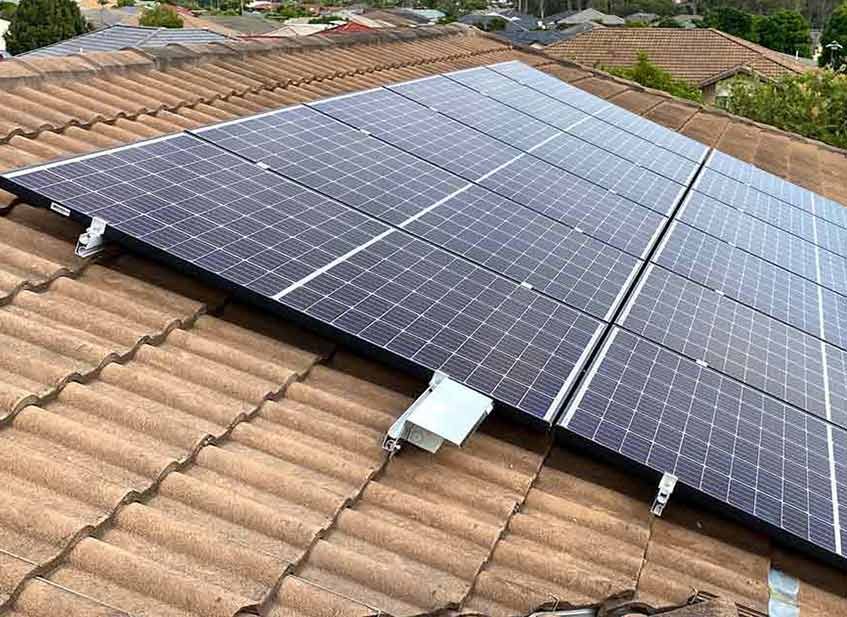 Photo of a Solar Panel at the Roof Side View — Hot Water Systems in Buderim, QLD